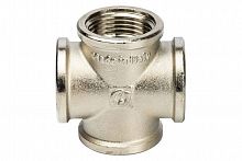 stout крестовина в/в/в/в 1" никелированная sft-0031-000001