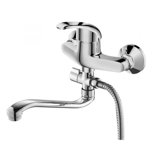 Смеситель DEVIDA ENZO для ванны, с поворотным изливом и наружным дивертором, фото