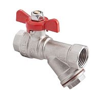 Шаровый кран MVI BV.632 с фильтром 1/2 ММ бабочка, фото