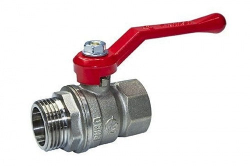 Кран шаровый 1" В/Н НИКЕЛЬ ручка 11Б27п1 СТАНДАРТ Галлоп, фото