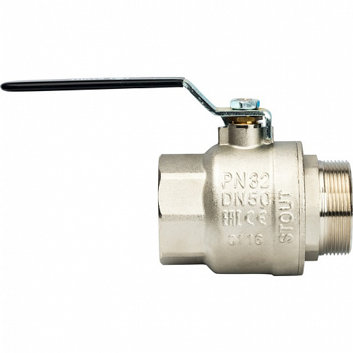 Кран шаровый полн. прох. 2" В/Н ручка, STOUT, фото фото 3