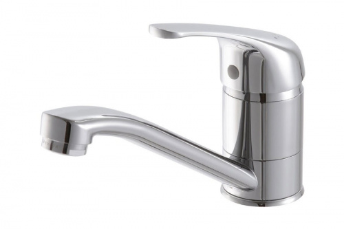 Смеситель DEVIDA серия ELRA для кухни, с коротким изливом, на гайке, фото