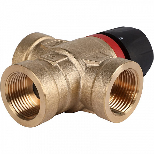 Термостатический смесительный клапан Rommer для отопления и ГВС 3/4" ВР 20-43°С KV 1,6 (бок. смешив), фото фото 6