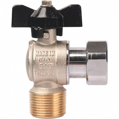 Кран шаровый Stout 3/4x3/4 угловой НР/накидная гайка ручка-бабочка, фото фото 3