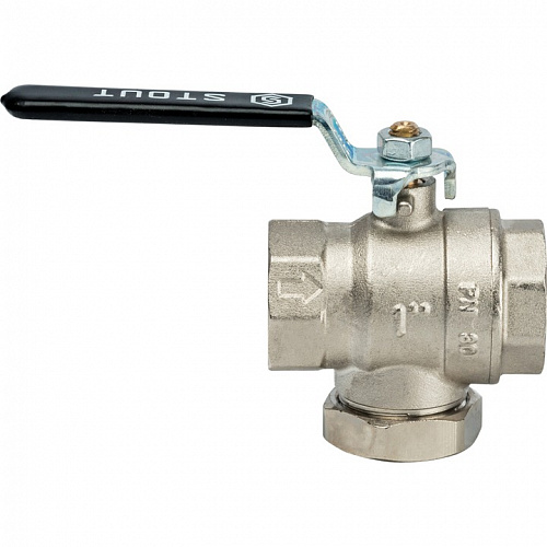 Кран шаровый с фильтром 1" ручка-рычаг, фото фото 3