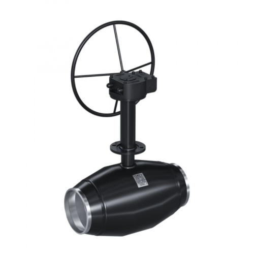 Кран шаровый LD газ приварн КШЦПР ст.20 Ду200 Ру2,5 П/П для подземной установки 1950 мм с редуктором, фото