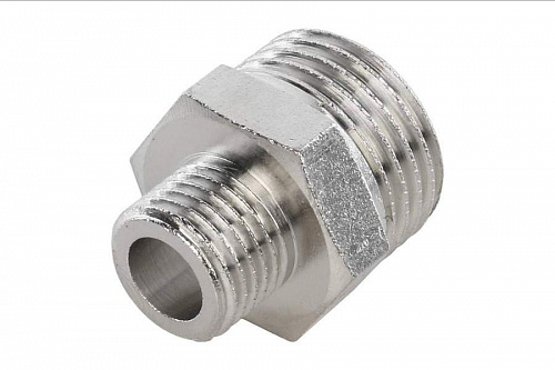 STOUT Ниппель переходной 1/2"х1/4" никелированный SFT-0004-001214, фото фото 3