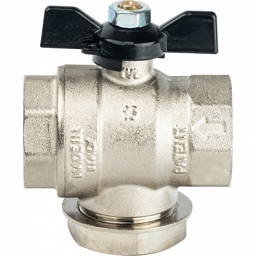 Кран шаровый с фильтром, 1" ручка бабочка, фото фото 3