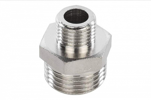 STOUT Ниппель переходной 1/2"х1/4" никелированный SFT-0004-001214, фото фото 2