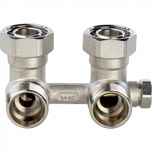 Узел нижнего подключения радиатора Stout для 1-трубной системы угловой 3/4, фото фото 2