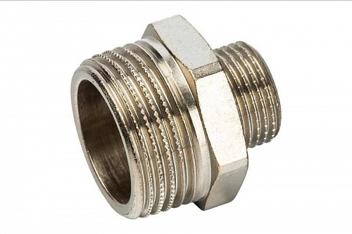 STOUT Ниппель переходной 3/4"х3/8" никелированный SFT-0004-003438, фото фото 3