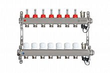 TAEN Коллектор с расходомерами 7 вых. нерж. сталь концевой группой, фото