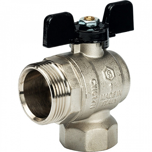 Кран шаровый полн. прох. c америк. угл. 1"  бабочка, STOUT, фото фото 4