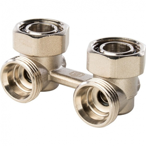 Узел нижнего подключения радиатора Stout для 2-трубной системы угловой 3/4 SVH-0004-000020, фото