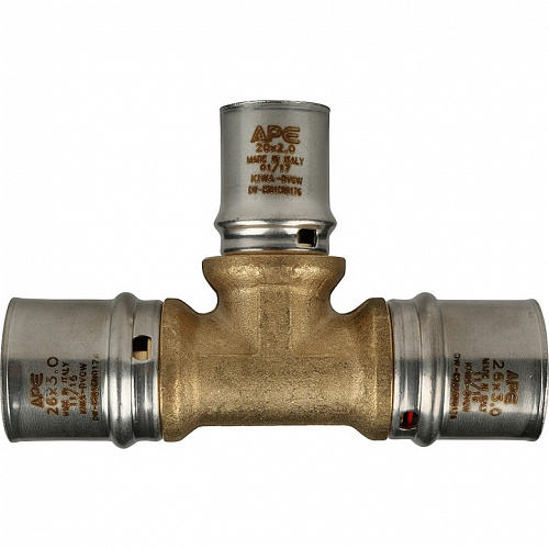 Пресс тройник редукционный Stout 26х20х26 для м/п труб SFP-0005-262026, фото фото 3