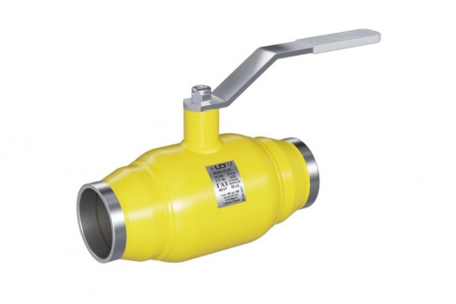 Кран шаровый LD под приварку для газа КШЦП Р ст. 20 Ду400, Ру2,5, полнопроходной с редуктором, фото