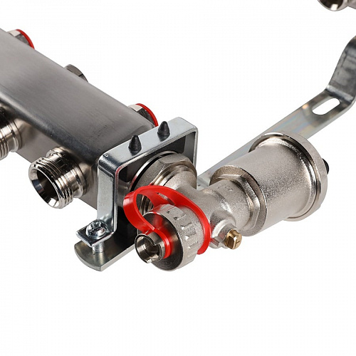 Коллектор без расходомеров ROMMER 12 выходов нерж. сталь в сборе, фото фото 4