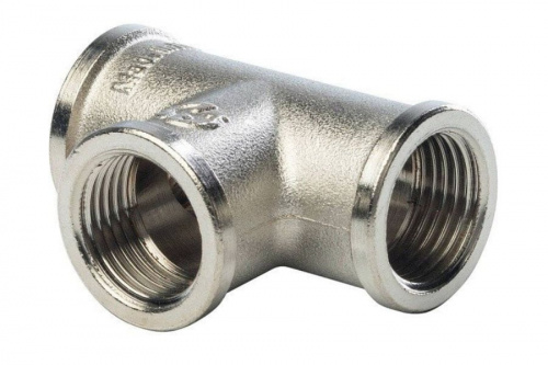 STOUT Тройник В/В/В 1/2" никелированный SFT-0020-000012, фото