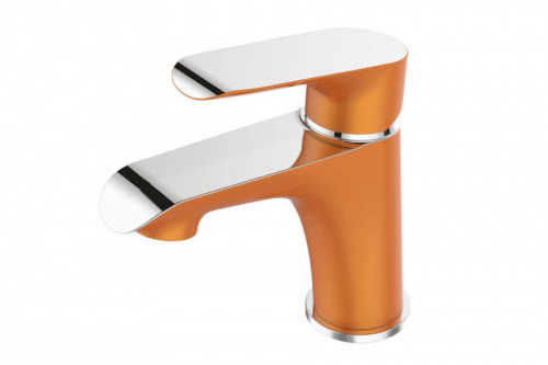 Смеситель DEVIDA GEMMA-ORANGE для раковины, оранж, на гайке, фото