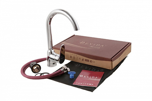 Смеситель DEVIDA ARBO для кухни, с боковой ручкой, на гайке, фото фото 2