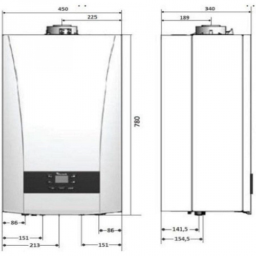 Котел газовый настенный Baxi ECO NOVA 1.31F одноконтурный турбированный фото 6