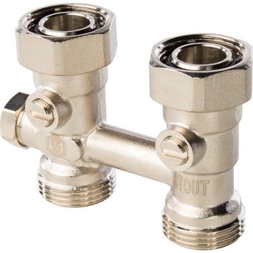 Узел нижнего подключения радиатора Stout для 1-трубной системы прямой 3/4 SVH-0001-000020, фото