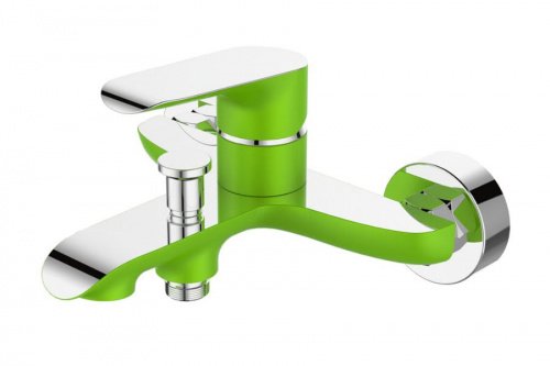 Смеситель DEVIDA GEMMA-GRASS для ванны, с литым изливом и дивертором, зеленый, фото