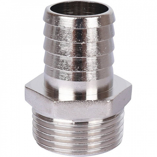 Штуцер Stout никелированный 1х25 НР SFT-0067-000125, фото фото 2