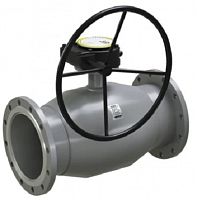 Кран шаровый LD Regula КШЦФР фланцевый Ду300/250 Ру2,5 из стали 20 с редуктором, фото