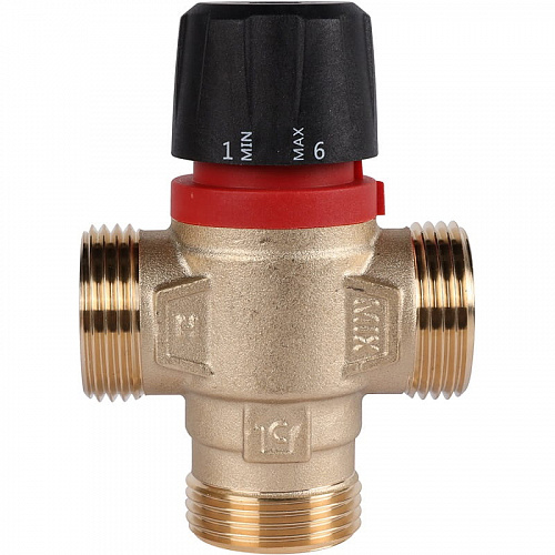 Термостатический смесительный клапан Rommer для отопления и ГВС 1" НР 35-60°С KV 1,6 (бок. смешив), фото фото 2