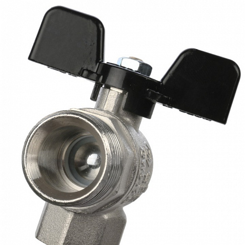 Кран шаровый полн. прох. c америк. угл. 1/2"  бабочка, STOUT, фото фото 5