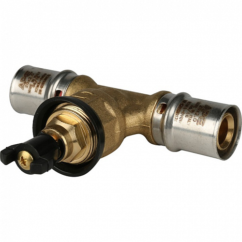 Вентиль с хромированной ручкой Stout 20х20 для м/п труб прессовой, фото фото 7