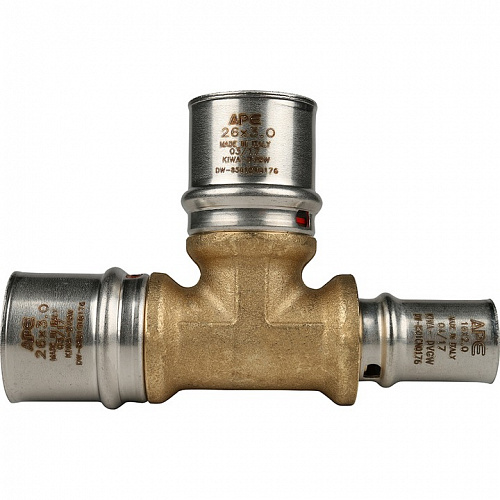 Пресс тройник редукционный Stout 26х26х16 для м/п труб SFP-0005-262616, фото фото 3