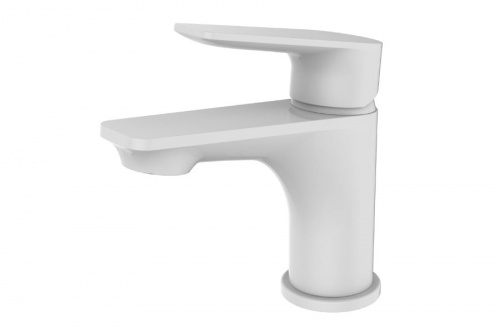 Смеситель DEVIDA VIVA-WHITE для раковины, белый, на гайке, фото