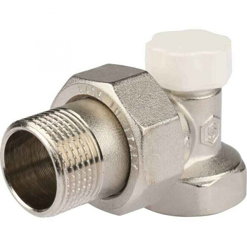 Клапан запорно-балансировочный STOUT угловой 3/4" SVL-1156-000020, фото