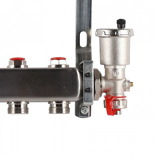 Коллектор без расходомеров ROMMER 6 выходов нерж. сталь в сборе, фото фото 3