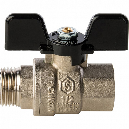 Кран шаровый полн. прох. 1/2" В/Н бабочка, STOUT, фото фото 2