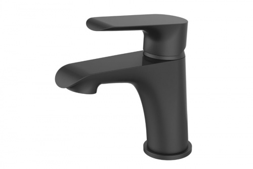 Смеситель DEVIDA серия GEMMA-NERO для раковины, черный, на гайке, фото