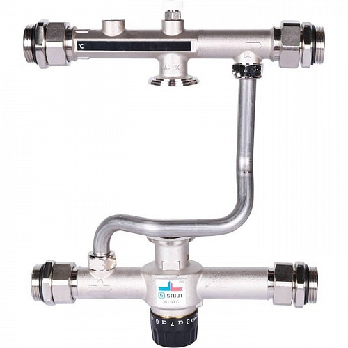 Насосно-смесительный узел Stout с термостатическим клапаном 30-60°C, фото фото 3