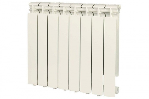 Радиатор алюминиевый Stout Bravo 500 8 секций боковое подключение, фото