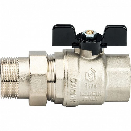 Кран шаровый полн. прох. c америк. STOUT 1 1/4" бабочка, фото фото 2