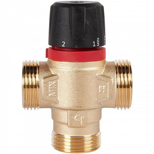 Термостатический смесительный клапан Rommer для отопления и ГВС 1" НР 20-43°С KV 1,6 (бок. смешив), фото фото 3