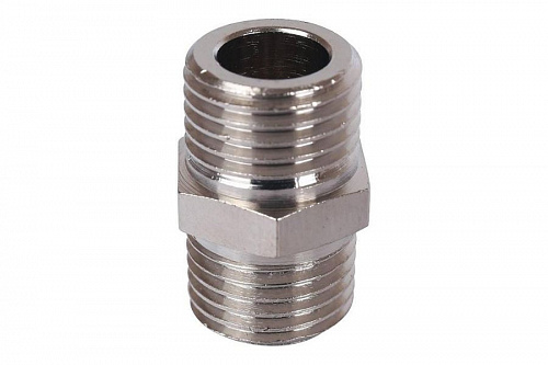 STOUT Ниппель Н/Н 1/4" никелированный SFT-0004-001414, фото фото 3