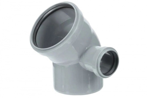 Отвод канализационный 110х50 45гр. правый, фото