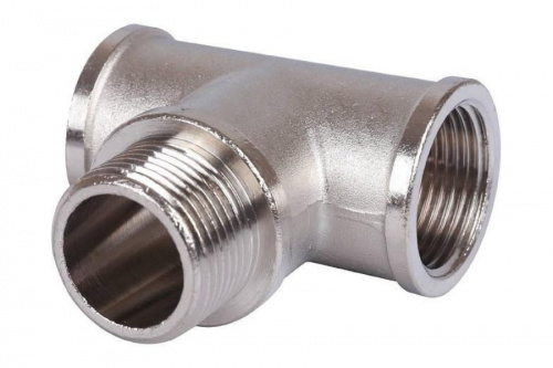 STOUT Тройник В/Н/В 3/4" никелированный SFT-0065-343434, фото