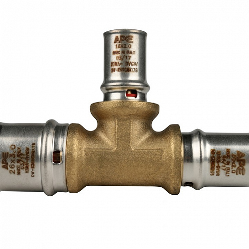 Пресс тройник редукционный Stout 26х16х20 для м/п труб SFP-0005-26162, фото фото 3