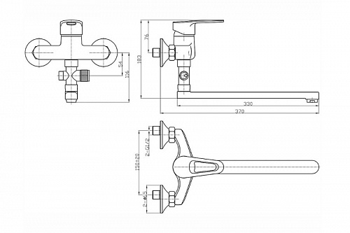 Смеситель DEVIDA EDER для ванны, с поворотным изливом и встроенным дивертором, фото фото 2