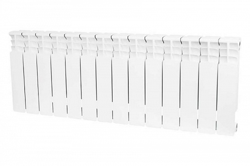 Радиатор биметаллический Stout Space 350 14 секций боковое подключение, фото фото 2