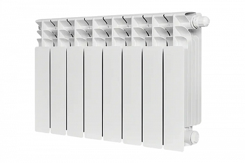 Радиатор биметаллический Stout TITAN 350 8 секций нижнее правое подключение, фото фото 2