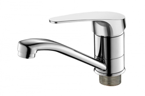 Смеситель DEVIDA серия ELSI для кухни, с коротким изливом, на гайке, фото